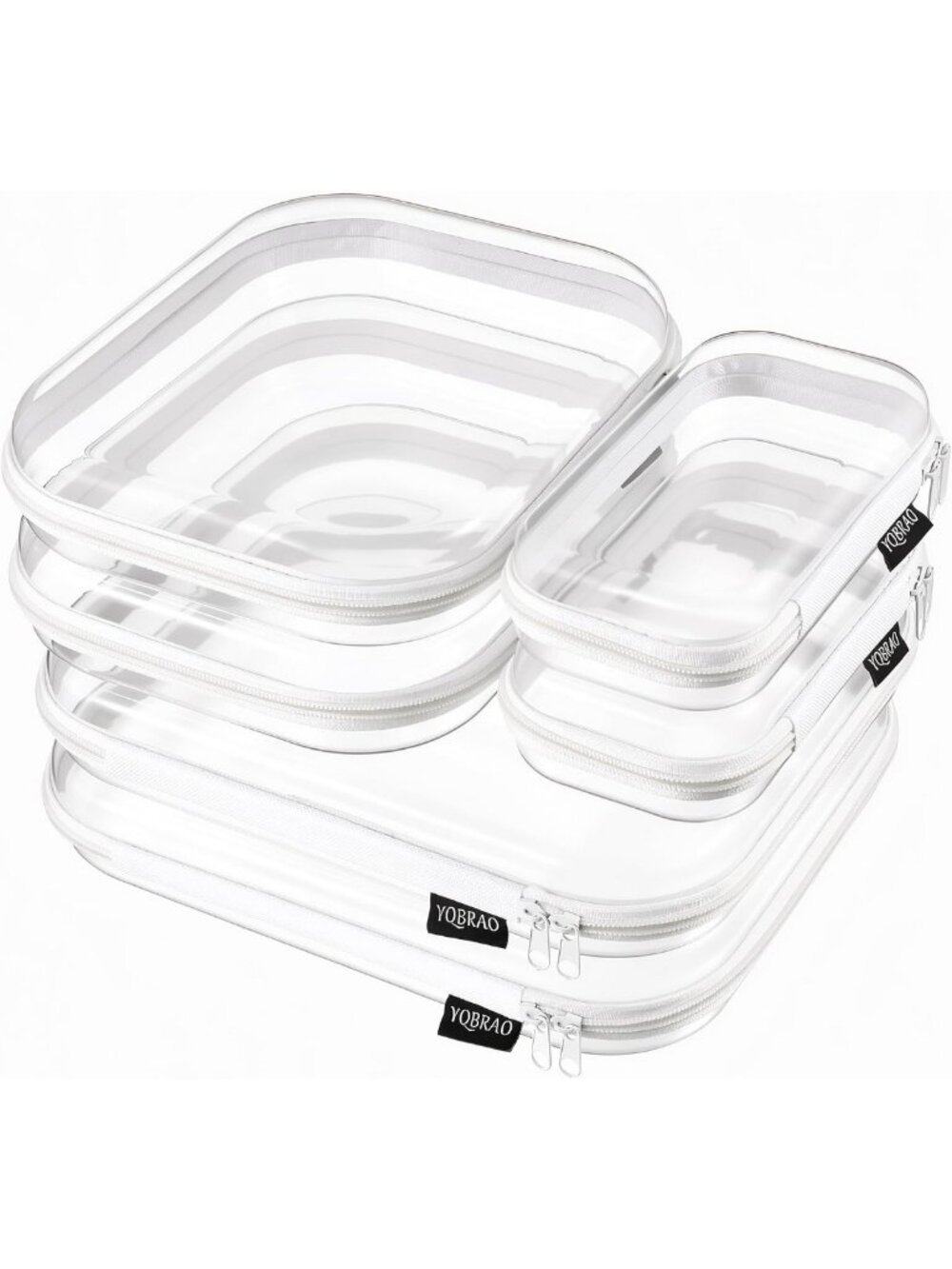 Clear Hard Shell Zipper Cases | Diaper Bag Organizer Pouches | Stylish & Durable